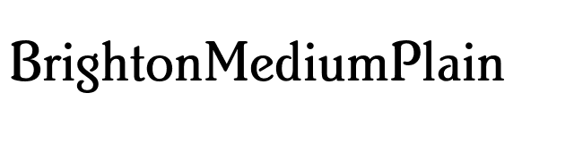 BrightonMediumPlain font preview