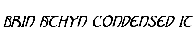 Brin Athyn Condensed Italic font preview