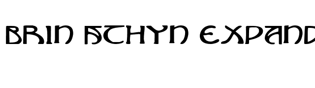 Brin Athyn Expanded font preview