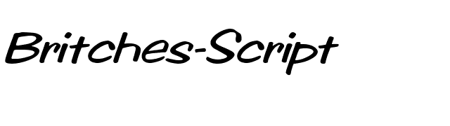 Britches-Script font preview