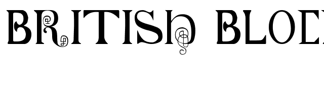 British Block Flourish, 10th c. font preview