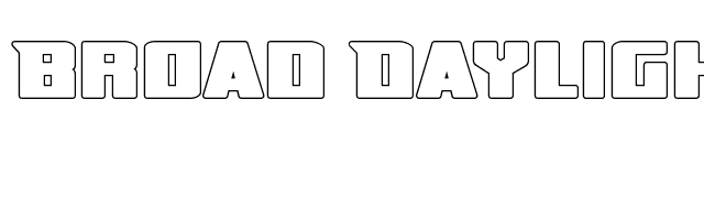 Broad Daylight font preview