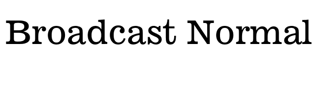 Broadcast Normal font preview