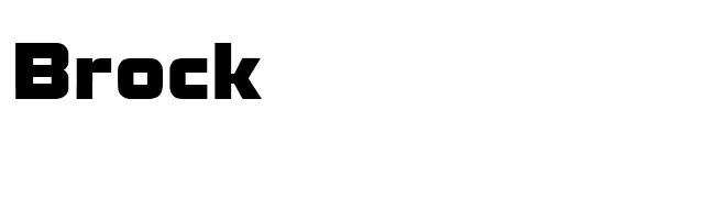 Brock font preview
