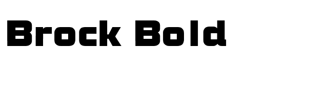 Brock Bold font preview