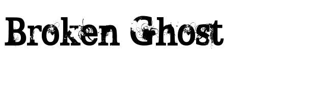 Broken Ghost font preview