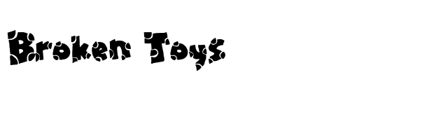 Broken Toys font preview
