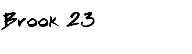 Brook 23 font preview