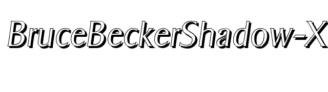 BruceBeckerShadow-Xlight-Italic font preview