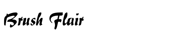 Brush Flair font preview
