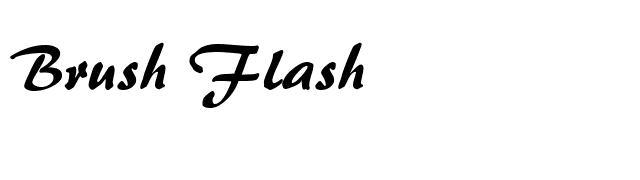 Brush Flash font preview