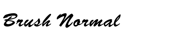 Brush Normal font preview