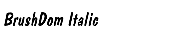 BrushDom Italic font preview