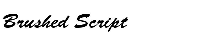 Brushed Script font preview
