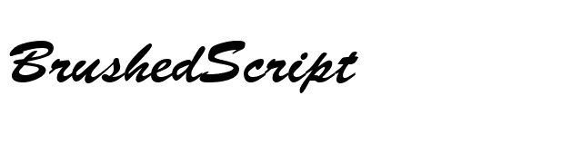BrushedScript font preview