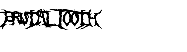 Brutal Tooth font preview