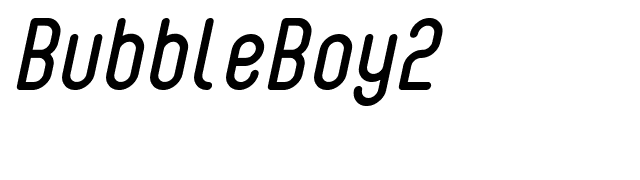 BubbleBoy2 font preview