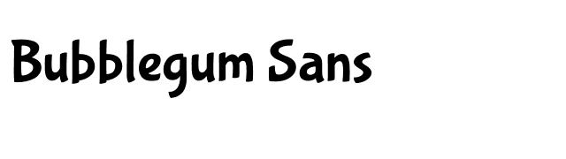 Bubblegum Sans font preview