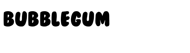 BubbleGum font preview