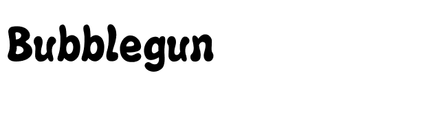 Bubblegun font preview