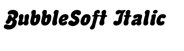 BubbleSoft Italic font preview
