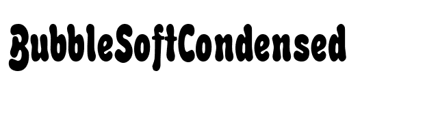 BubbleSoftCondensed font preview
