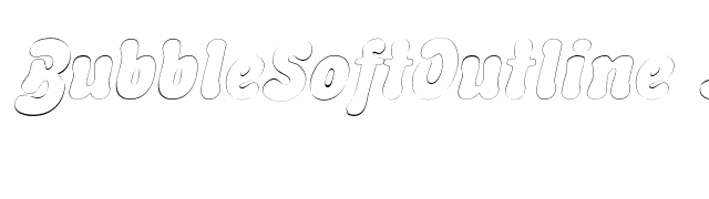 BubbleSoftOutline Italic font preview