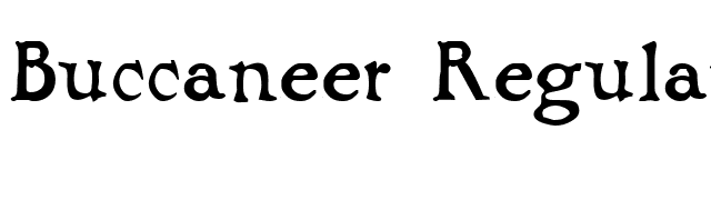 Buccaneer Regular font preview