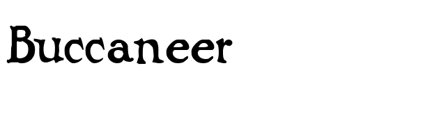 Buccaneer font preview