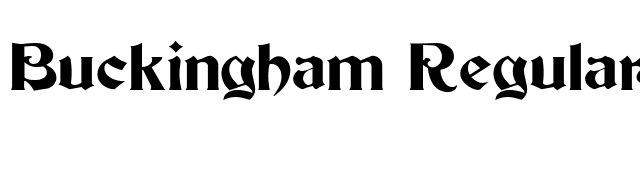 Buckingham Regular font preview