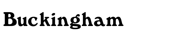 Buckingham font preview