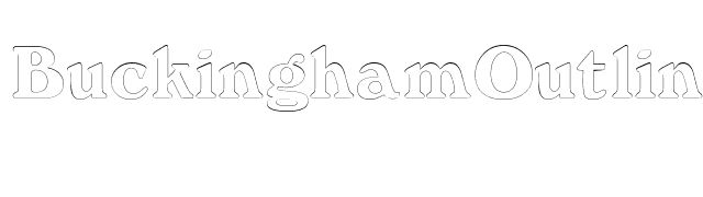 BuckinghamOutline font preview