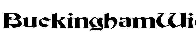BuckinghamWide Regular font preview