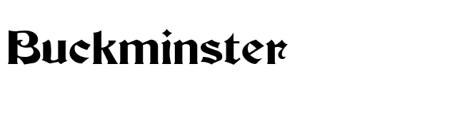 Buckminster font preview
