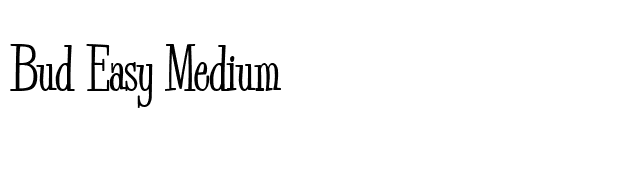 Bud Easy Medium font preview