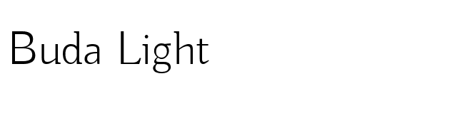 Buda Light font preview