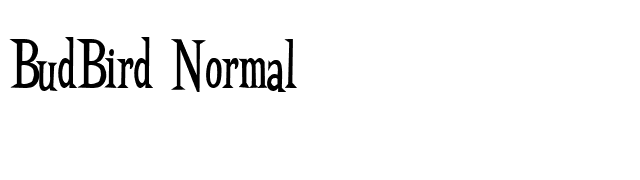 BudBird Normal font preview