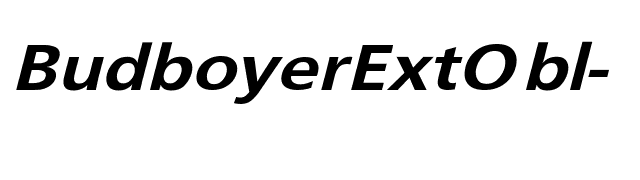 BudboyerExtObl- font preview