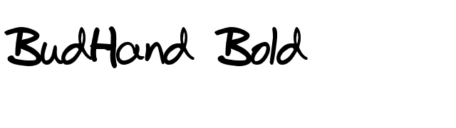 BudHand Bold font preview