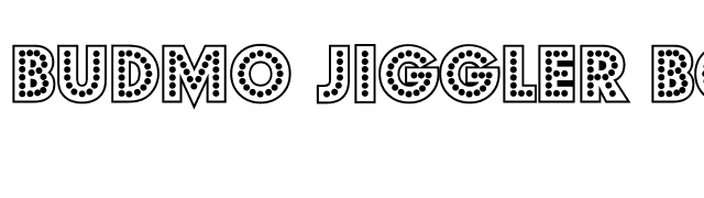 Budmo Jiggler Bold font preview