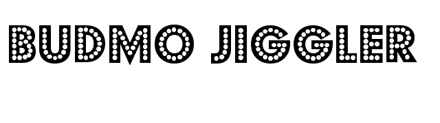 Budmo Jiggler font preview