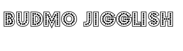 Budmo Jigglish font preview