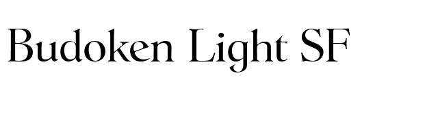 Budoken Light SF font preview
