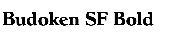 Budoken SF Bold font preview