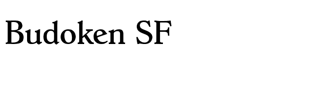 Budoken SF font preview