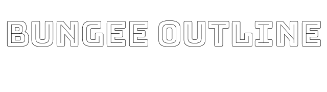 Bungee Outline font preview