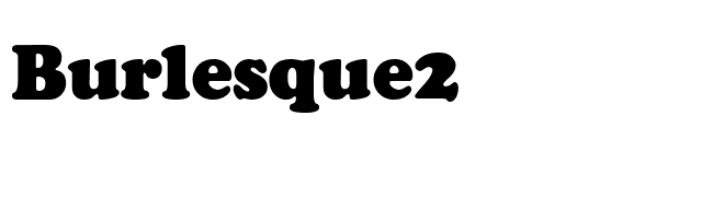 Burlesque2 font preview