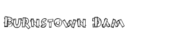 Burnstown Dam font preview