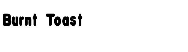 Burnt Toast font preview