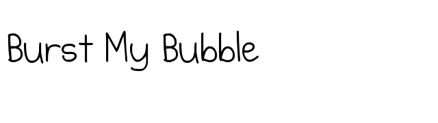 Burst My Bubble font preview